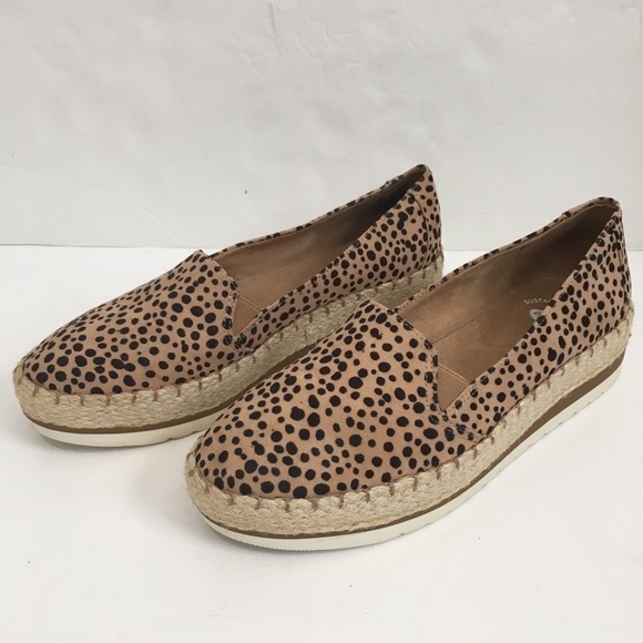 Dr. Scholl’s Discovery Slip On Platform Cheetah Print Espadrille Loafers - Picture 1 of 14